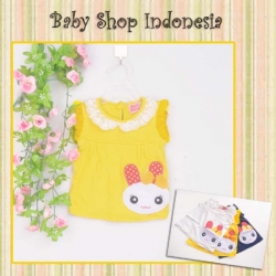 large PK130 Sleeveless Blouse Lace Left Bunny 59 Kuning copy